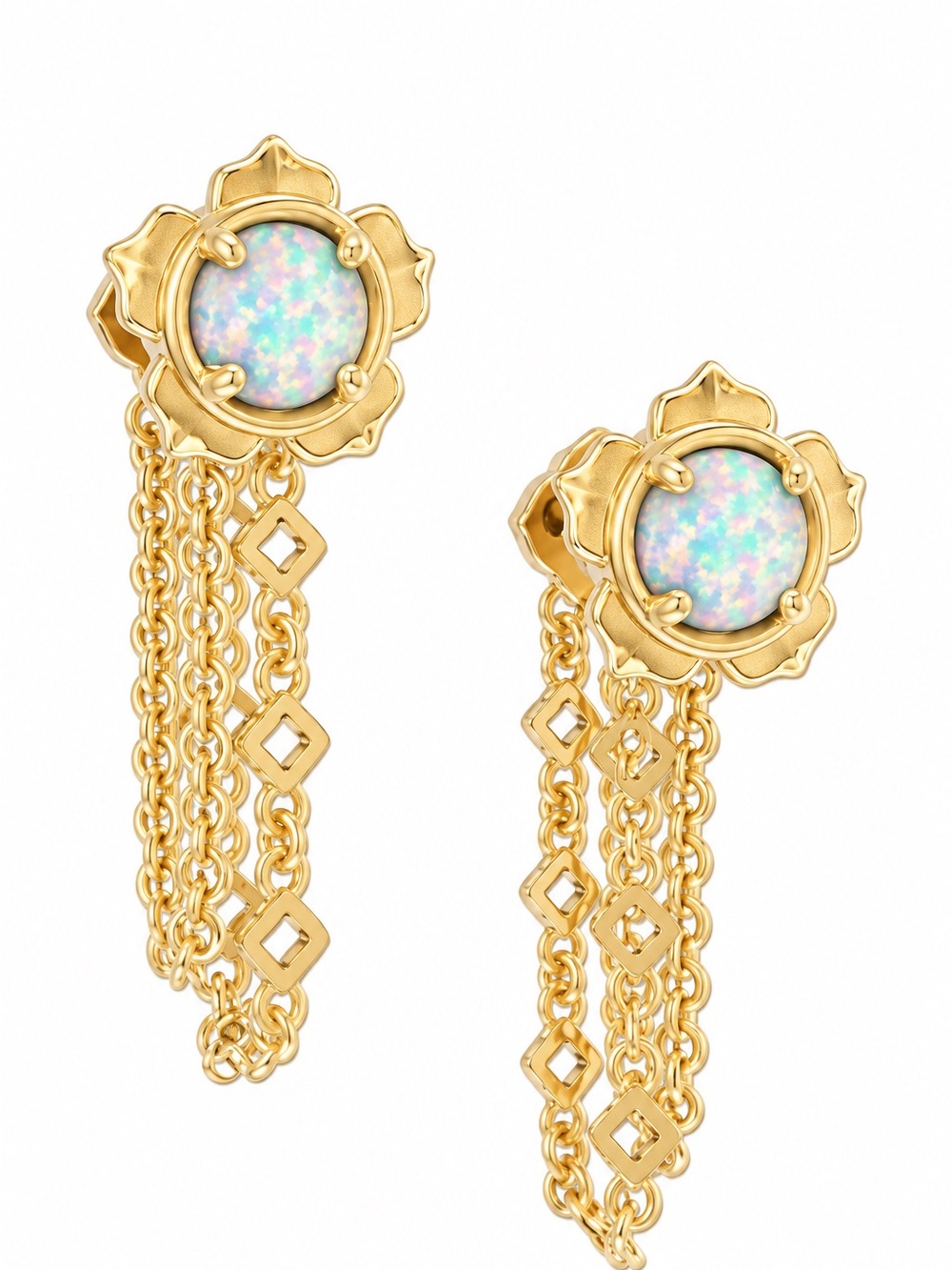 Kendra Scott Susie Gold Ear Jacket earrings.